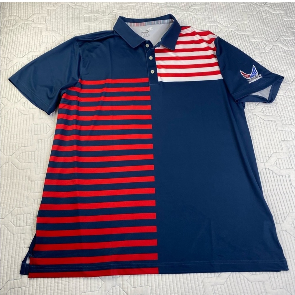 Puma Polo Shirt Men’s Sz XL Golf Volition America Performance Stretch American